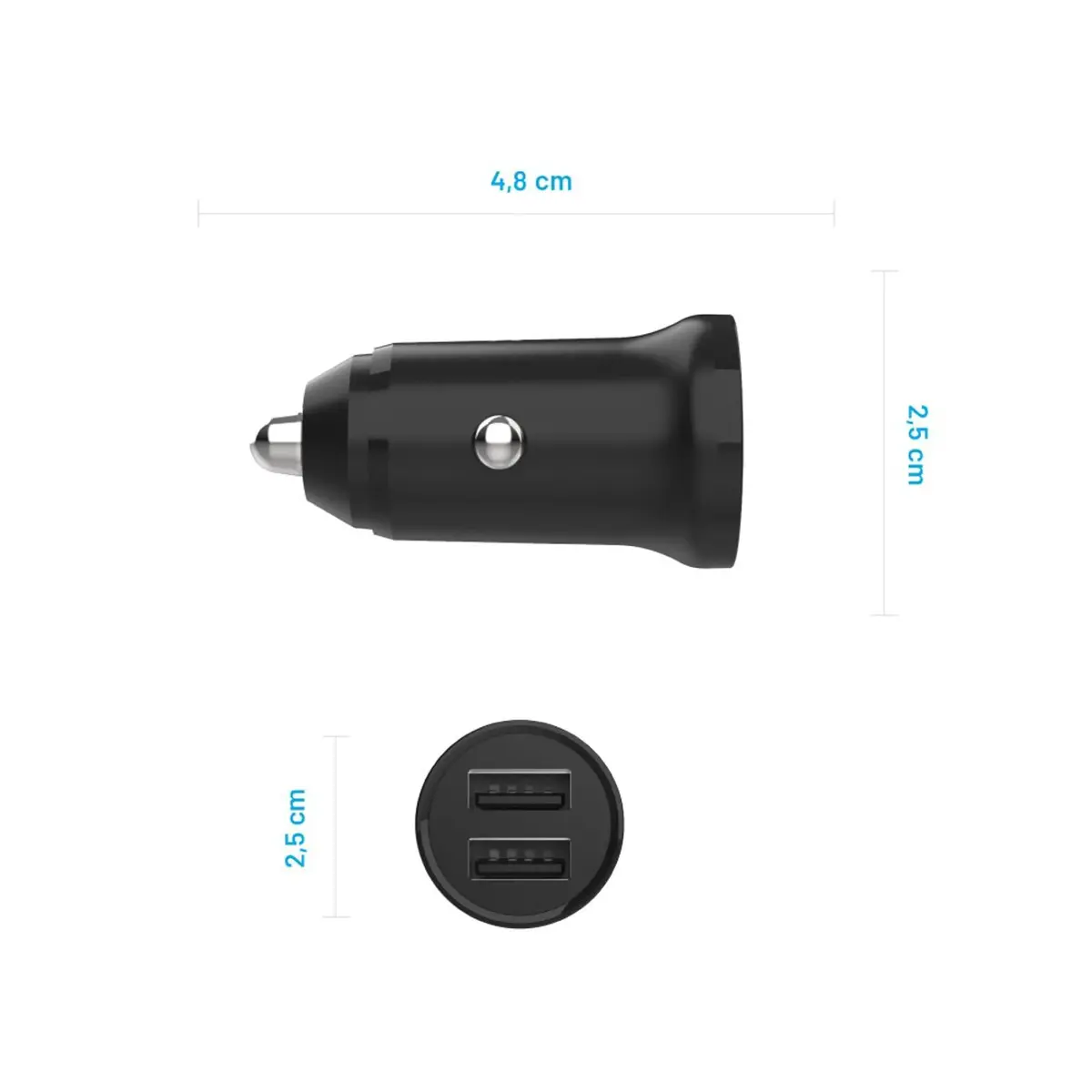 FIXED Dual USB auto lādētājs 15W ar Lightning Photo 6