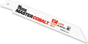 Reciprocal saw blade M.K. Morse Master Cobalt bi-metal 14 TPI 203 x 20 x 0.9 mm, pack of 5