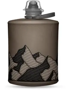 HydraPak sports bottle Stow 500 ml — collapsible soft flask, Mammoth Grey