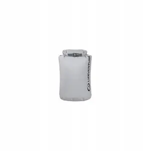 Ūdensnecaurlaidīgs žāvētāja maisiņš LIFEVENTURE Stormlight DryBag 5 L, pelēks, ar vēršanas augšu, viegls