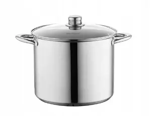 Stainless Steel High Saucepan Florina Caro 18 cm 3.2 L with Lid — suitable for soups, stews, preserves