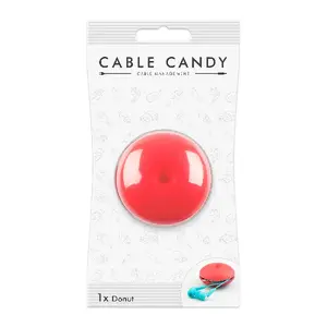 Держатель кабеля CANDY Donut для стола, розовый — 1 шт