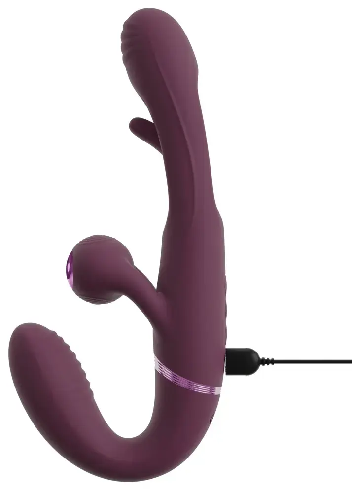 Javida Strapless Strap-On Flic dubultvibrators Photo 12