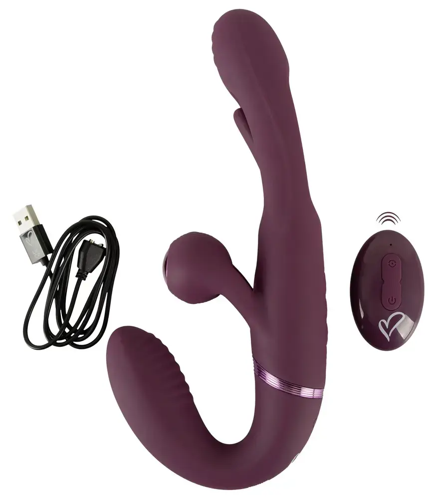 Javida Strapless Strap-On Flic dubultvibrators Photo 13