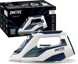 Паровой утюг Imetec ZeroCalc Z3 3500 с технологией Anticalcare, подошва с несколькими отверстиями