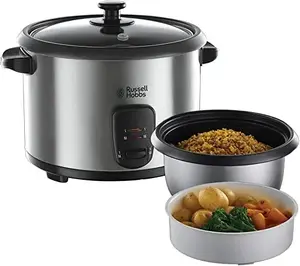 Russell Hobbs multicooker model 19750-56, 700 W, 1.8 L (10 cups), stainless steel, spatula and measuring cup included