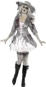 Ghost Ship Pirate Treasure Costume with Dress and Hat — size 36-38 — Ecost Customer Return