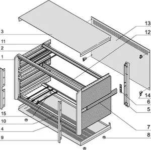 SCHROFF Komplettgehäuse neaizsargāts PROPAC PRO GEH.3HE 28TE 266T 24576001 rāmiskais korpuss