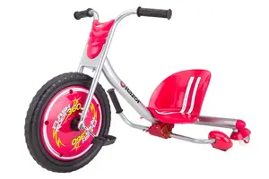 Ride-on scooter Razer FlashRider 360 – pedal drive, 3 wheels, for ages 5+, black/red