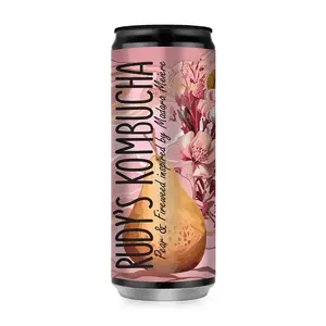 Напиток Rudy's Kombucha Груша и Иван-чай, в банке 0,33 л (DEP)