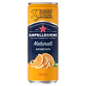 Газированный апельсиновый напиток s.pellegrino Aranciata STD в банке 0,33 л (DEP)