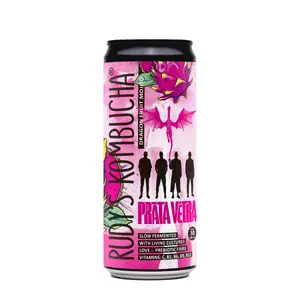 Dzēriens Rudy's Kombucha Pūķa auglis Mojito, bez cukura, skārdene 0,33 l