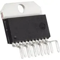 Audio power amplifier IC Texas Instruments LM3886T, single-channel, TO-220-11 package