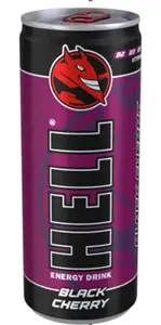 Enerģijas dzēriens Hell Black Cherry 250 ml — gāzēts kofeīna dzēriens