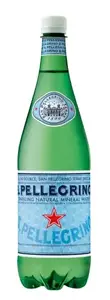 Mineral water s.pellegrino carbonated PET 1 L bottle