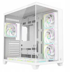 Computer case RAMPAGE SEALITE-WHITE with tempered glass, supports 7x ARGB PWM fans, white