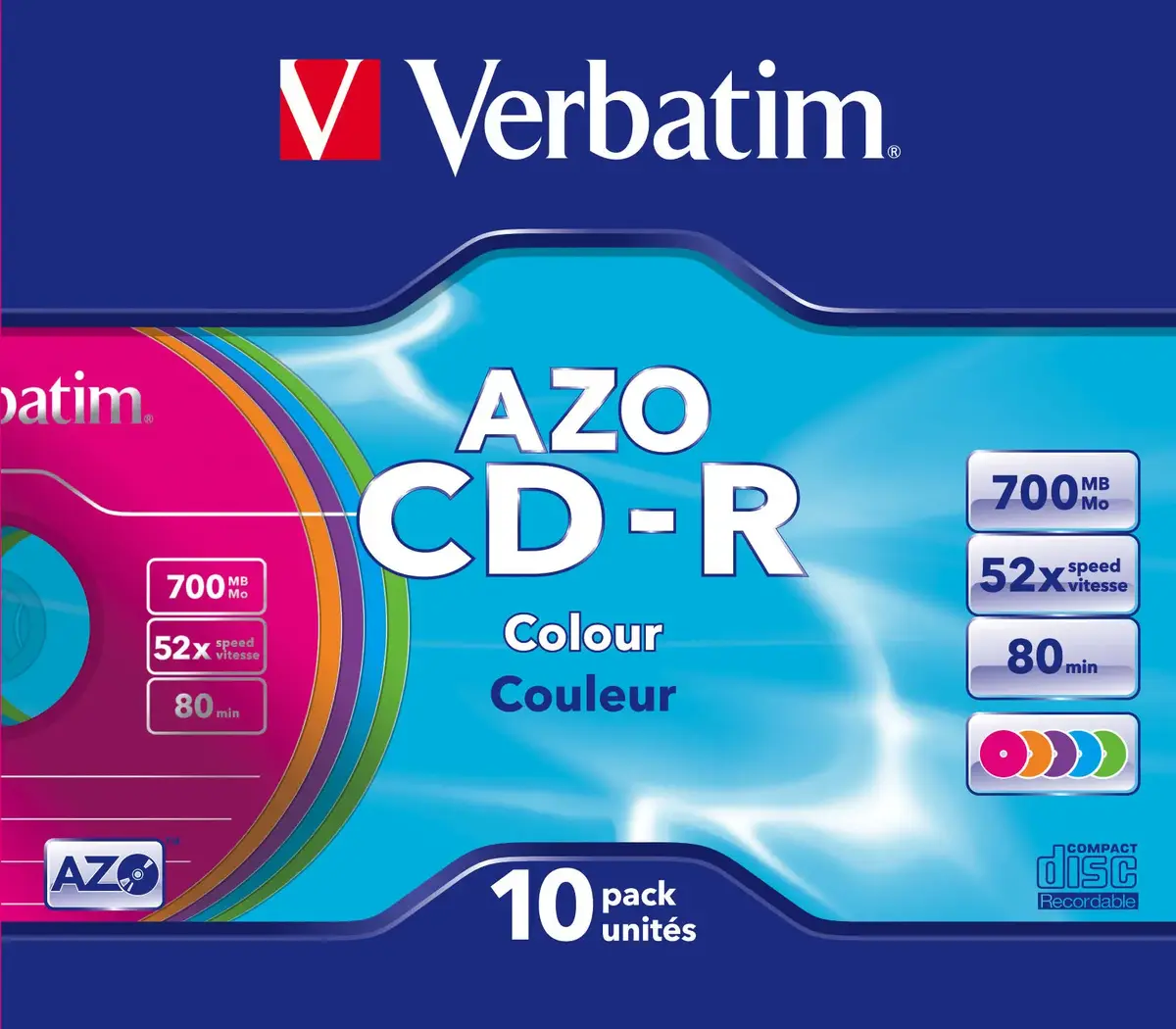 VERBATIM CD-R AZO Colours 700 MB 48x Photo 2