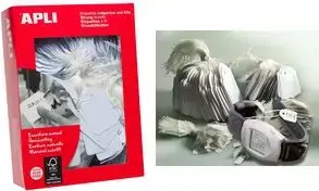 agipa Warenanhänger tag 50 x 70 mm white Bristol paper 200 g with white polyester thread - 1 pc