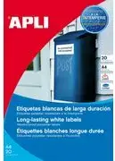 Uzlīmes agipa 99,1 x 42,3 mm poliestera, baltas, izturīgas pret laika apstākļiem un plīsumiem (MPN 15089)
