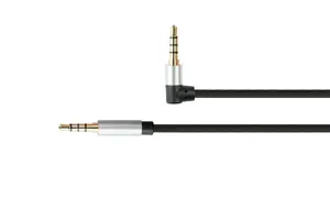 Audio cable Python® Series GC-M0231 — 3.5 mm male to 3.5 mm male, 0.5 m, gold-plated contacts, black