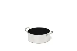 Pot COMAS ES2211788, 28 cm diameter, 11 cm height, 6.27 L, aluminum, induction-compatible (no lid)