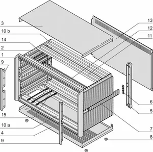 SCHROFF PROPAC PRO komplektais EMC aizsargāts korpuss, 3U augstums, 84 TE, 266 mm dziļums (24576109)