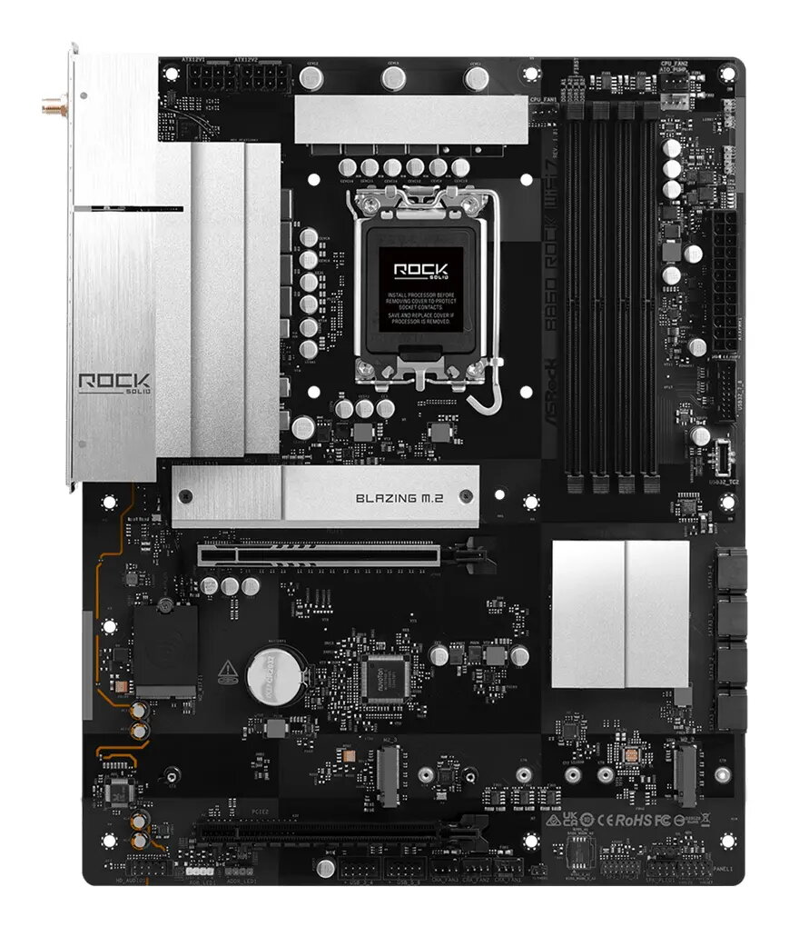 Mātesplate ASRock B860 Rock WiFi 7