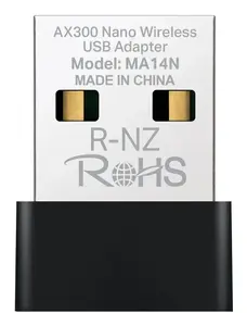 USB Wired Network Adapter MERCUSYS MA14N, 287 Mbit/s, USB-powered, black metallic