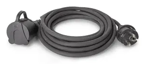 Удлинитель ENTAC ESEC44G-5 IP44, кабель 5 м, 1 розетка Type F, 250 В, 3680 Вт