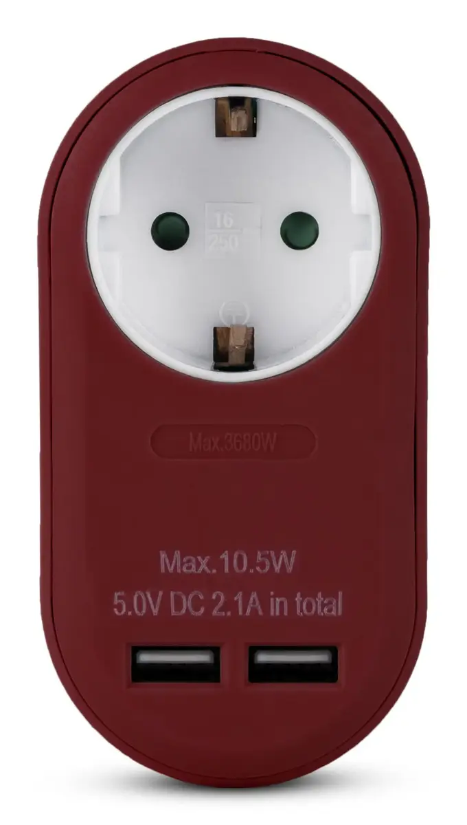 ENTAC strāvas adapteris EPAG-1EE-2USB-BR Photo 2