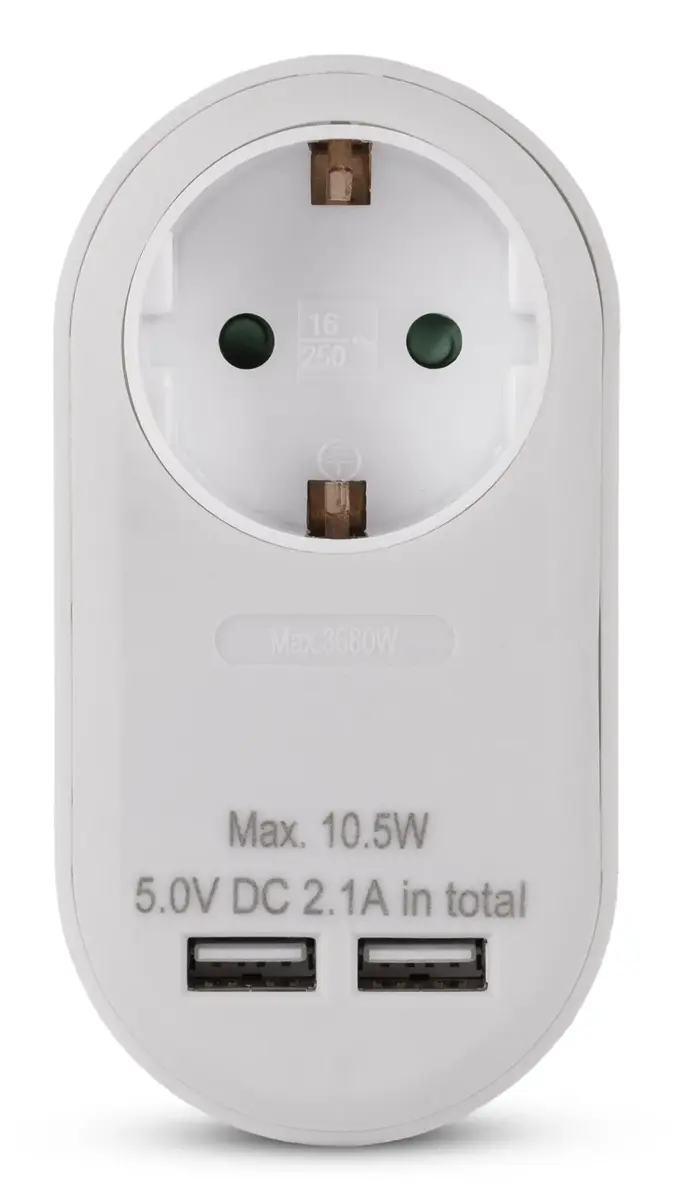 Barošanas adapters ENTAC EPAG-1EE-2USB-W Photo 2
