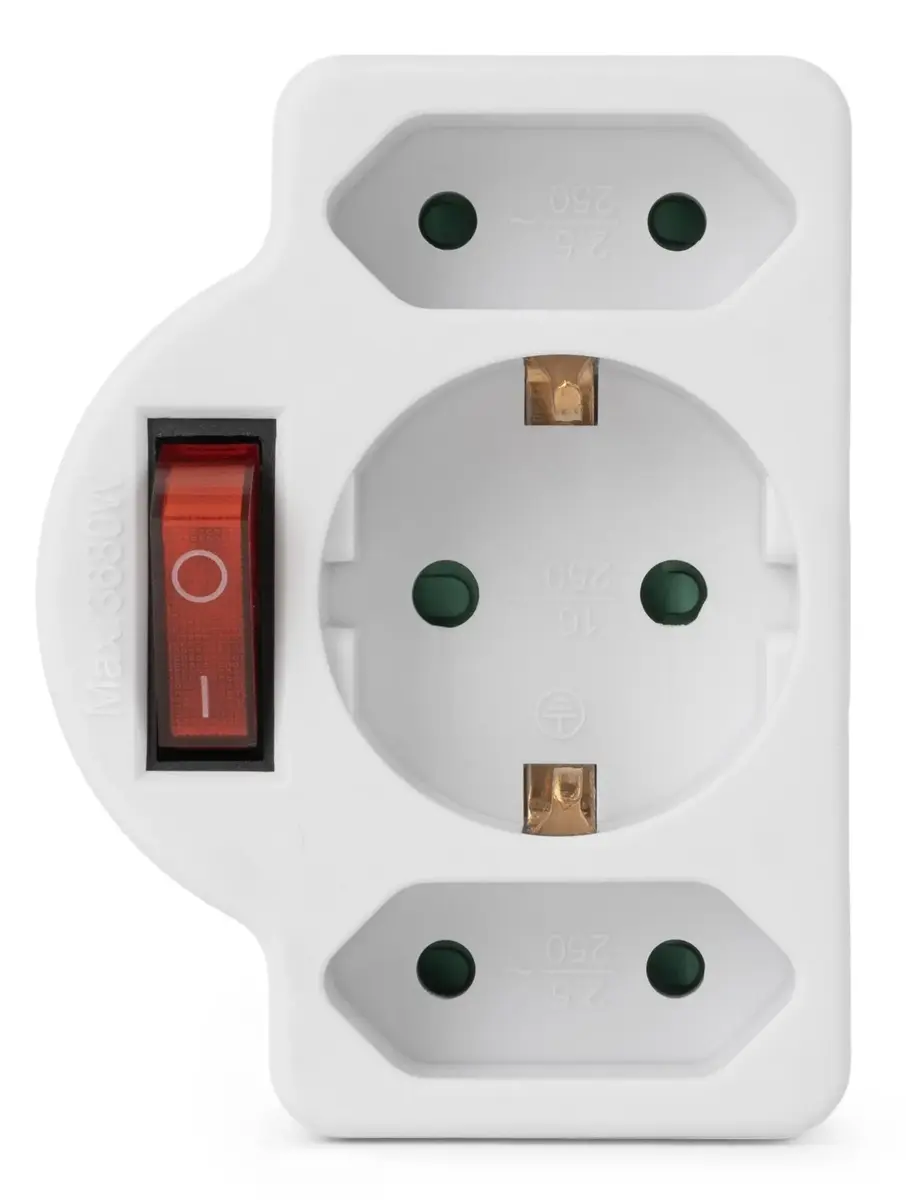 ENTAC EPAG-1EE2E-SW strāvas adapteris 3 ligzdas Photo 2