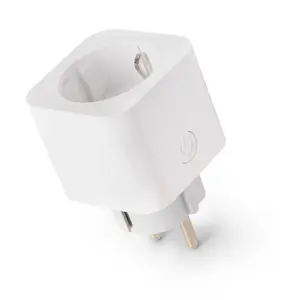 Socket adapter ENTAC Smart Single with power meter WIBLE, straight connector, 220–240V, 16A, 52×82×52 mm