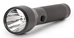 Hand flashlight ENTAC Flashlight 2D Alu — aluminium housing, LED 1W, 150 lm, IP65, D battery, 8h, black