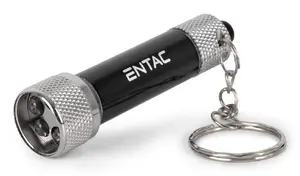 Keychain flashlight ENTAC EFL-5LED-KC-BL — 5 LED, aluminium housing, IP44, LR44 batteries