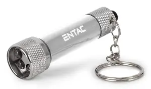 Keychain flashlight ENTAC Flashlight 5LED Keychain Silver — aluminium housing, 5× LED, IP44
