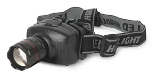 Headband Headlamp ENTAC Focusable 1W LED, plastic housing, IP44, AAA batteries
