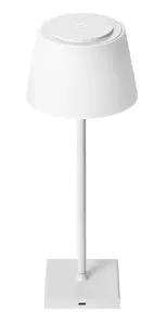 Table lamp AVIDE ABLDL-USB-W-4W, LED 4W, USB/DC/battery, white, aluminium+ABS, H380×W130×D130 mm
