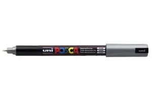 Marķieris POSCA uni PC-1MR — apaļais uzgalis, sudraba tinti, 1 gab.
