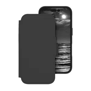 Mobile phone folio case dbramante1928 Lynge MS ICON for iPhone 16, black, 3 card pockets