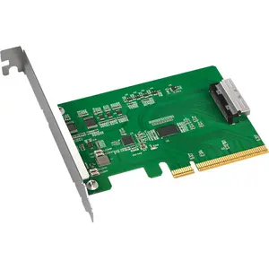 PCIe 5.0 x8 Adapter Card Icy Dock MB409A5 — MCIO Bi to PCIe 5.0 xB with Redriver