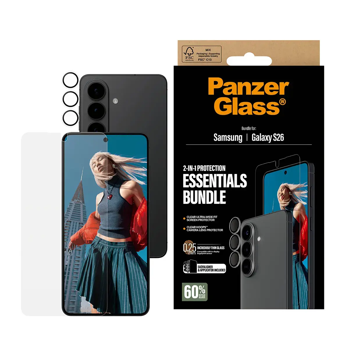 PanzerGlass Hoops 2‑в‑1 для Samsung Galaxy S26 Photo 2
