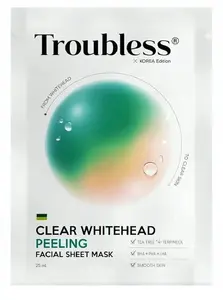 Pīlinga sejas plāksnīšu maska G-Synergie TROUBLESS Clear Whitehead 25 ml — pret baltajiem izciļņiem