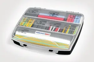 Heat shrink tube set HellermannTyton 380-03005 — 177 pcs, assorted colors (Black Blue Green Red White Yellow)
