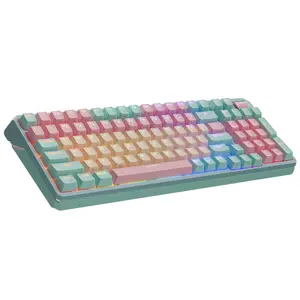 Keyboard Cooler Master MK770 mechanical, USB + RF wireless + Bluetooth, QWERTY French, 99 keys, RGB, turquoise
