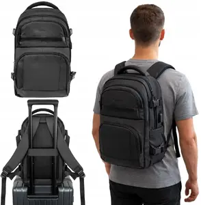 Mugursoma Wozinsky WPW-20L ar nodalījumu portatīvajam datoram, ceļojumu 40x20x25 cm, bagāžas nodalījumam, melna