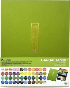 Akvareļu komplekts Artequipment KURETAKE Gansai Tambi 48 — 48 krāsu tradicionālās japāņu akvareles