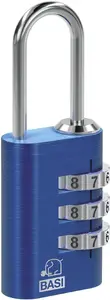 Lock STABILUS Basi 6170-4000-BLAU luggage lock 21 mm combination lock blue