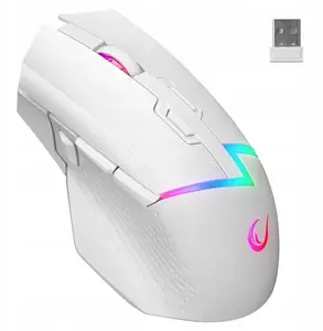 Wireless mouse RAMPAGE Drop M3 V2 — white, up to 24000 DPI
