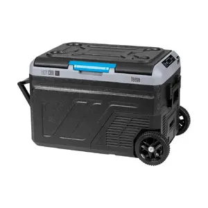 Portable Compressor Refrigerator TEESA TSA6004 40L DC12/24V AC230V Freezing Function Battery Power Bluetooth Two Compartments